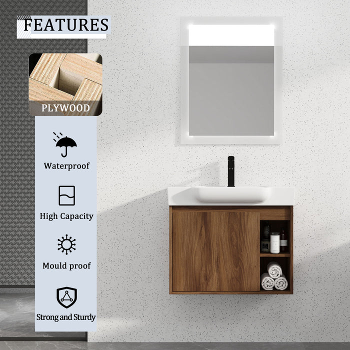 Wall Mounted Bathroom Vanity With Sink & Soft Close Door Home Essentials