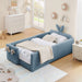 Cute Rabbit Ear Upholstered Platform Bed Frame With Safety Rail Home Essentials