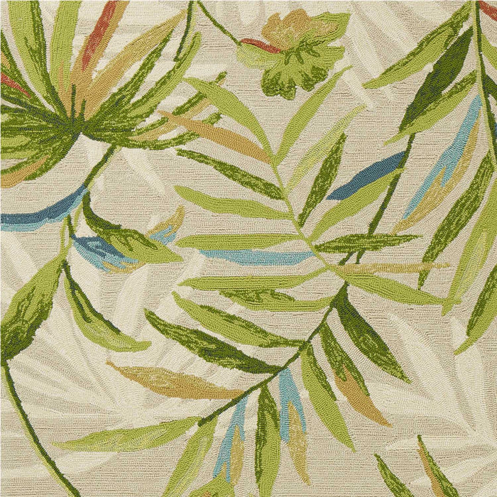 5' X 8' Hand Woven UV Treated Palm Tropical Indoor / Outdoor Area Rug - S / Ivory