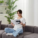 Curved Sectional Sofa With 2 Pillows For Living Room - Gray Home Essentials