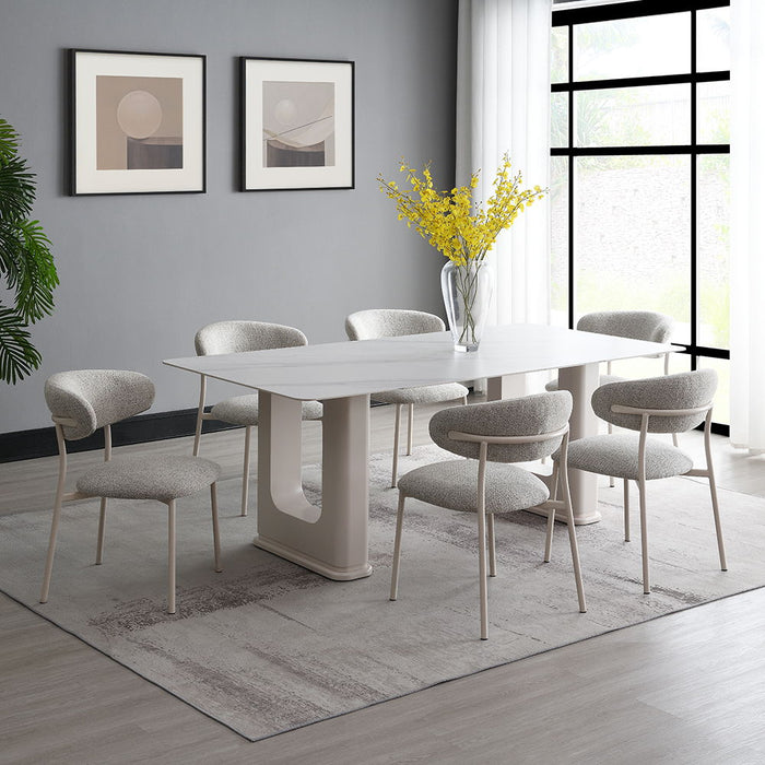 Kalam - Dining Table - Ceramic Top & Beige ACME