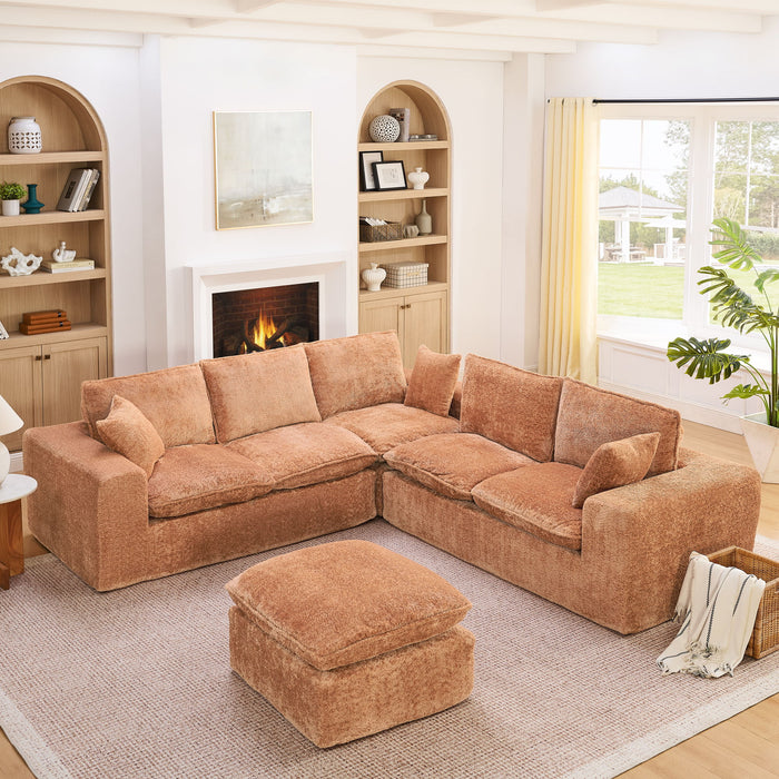 Sectional Sofa With Moveable Ottoman Home Essentials
