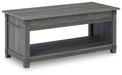 Freedan - Rect Lift Top Cocktail Table - Grayish Brown Signature Design by Ashley®