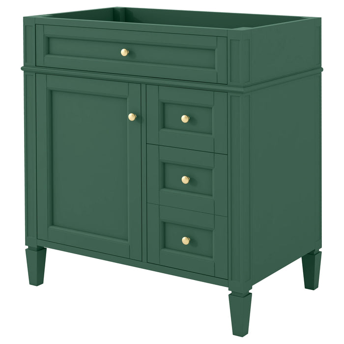 Bathroom Vanity With 2 Drawers And Tip-Out Drawer, Storage Cabinet Hearth and Haven