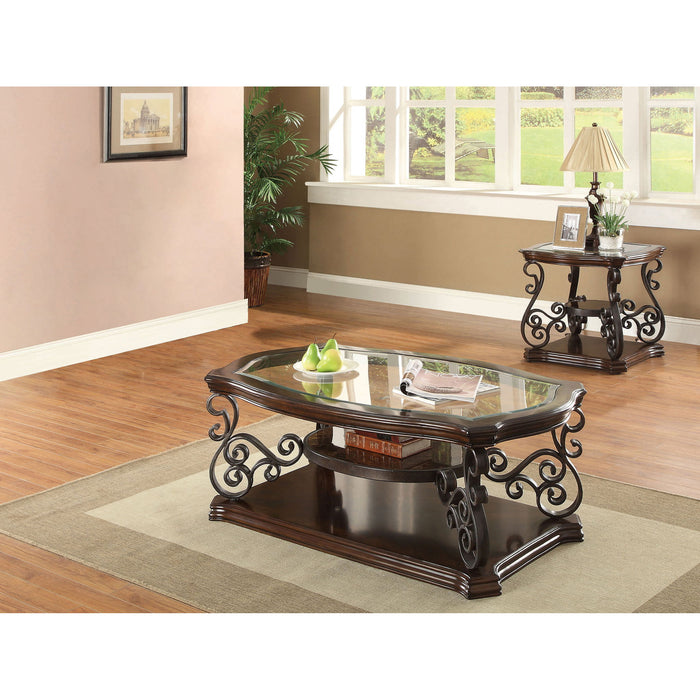 Arrize - Coffee And End Table Set With Scroll Legs Furniture Max