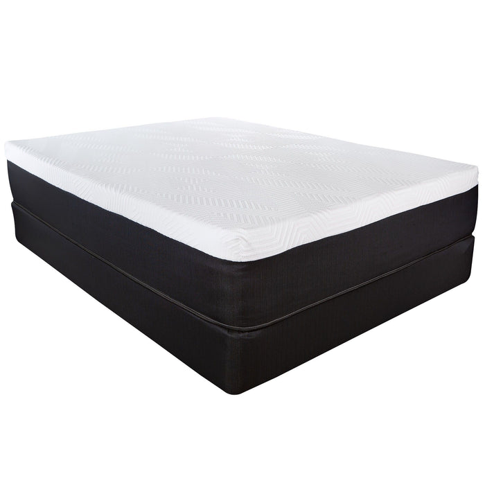 13" King Hybrid Lux Memory Foam And Wrapped Coil Mattress - White / Black