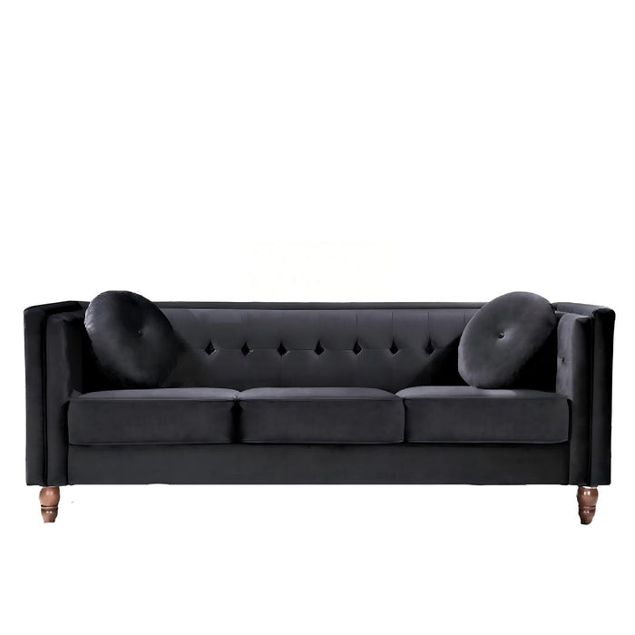 Chesterfield Sofa With Square Arms For Living Room US Pride