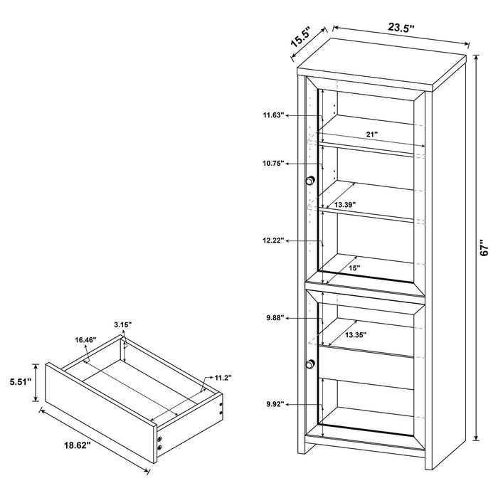 Kennison - Media Tower - Black Furniture Max
