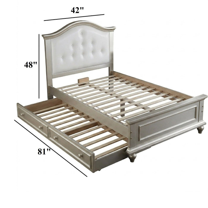 Contemporary Style Bed With Trundle Home Essentials