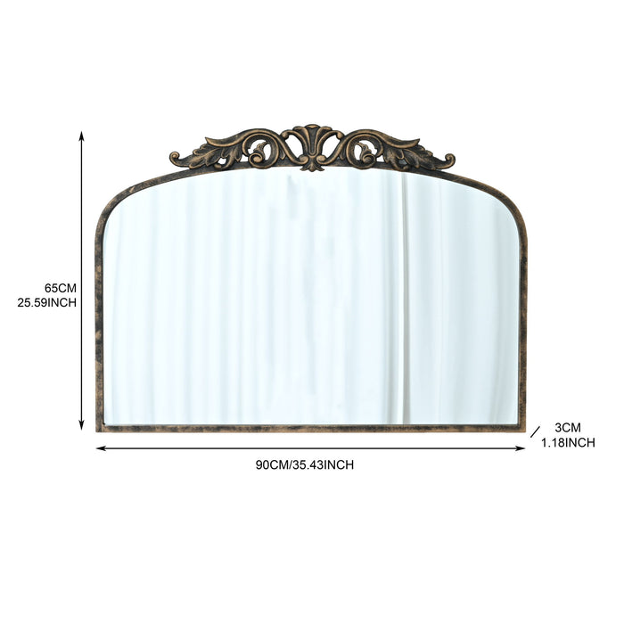 Handmade Arched Mirror, Ornate Baroque For Entryway - Antique Bronze Daily Nest