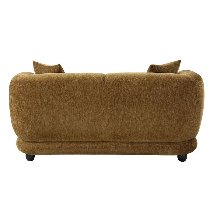 Lennox - Loveseat With 2 Pillows - Brown Chenille ACME