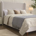 Hayden - King Size Upholstered Wingback Bed With And Tall 54" Headboard - Ivory House & Home Furniture