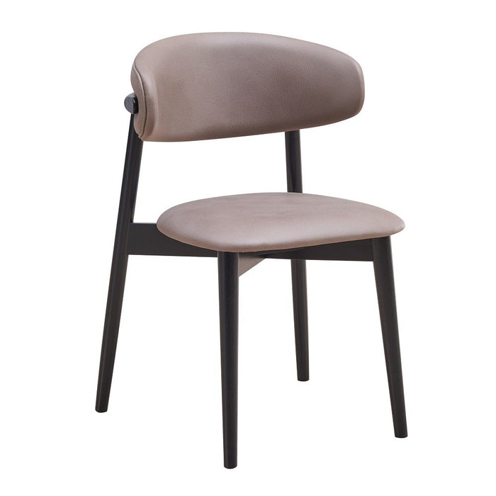 Lanae - Side Chair Set of 2) - Coffee Polish Microfiber & Black