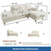 L - Shaped Sectional Sofa With Chaise & Ottoman Home Essentials
