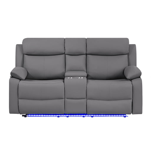 Blanche - Console Reclining Loveseat With LED Lights And Speakers Global Furniture USA