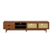 TV Stand For TVs Up To 85", Media Console With 2 Drawers - Walnut Hearth and Haven