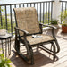 Outdoor Glider Swing Chair With Smooth Motion - Brown / Brown Mix Home Essentials