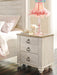 Willowton - Two Drawer Night Stand - Brown / Beige / White Signature Design by Ashley®