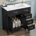 Modern Bathroom Vanity With Sink, Freestanding Design With Drawers And Doors Hearth and Haven