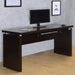 Floating - Top Computer Desk With Pullout Keyboard Shelf - Brown Furniture Max
