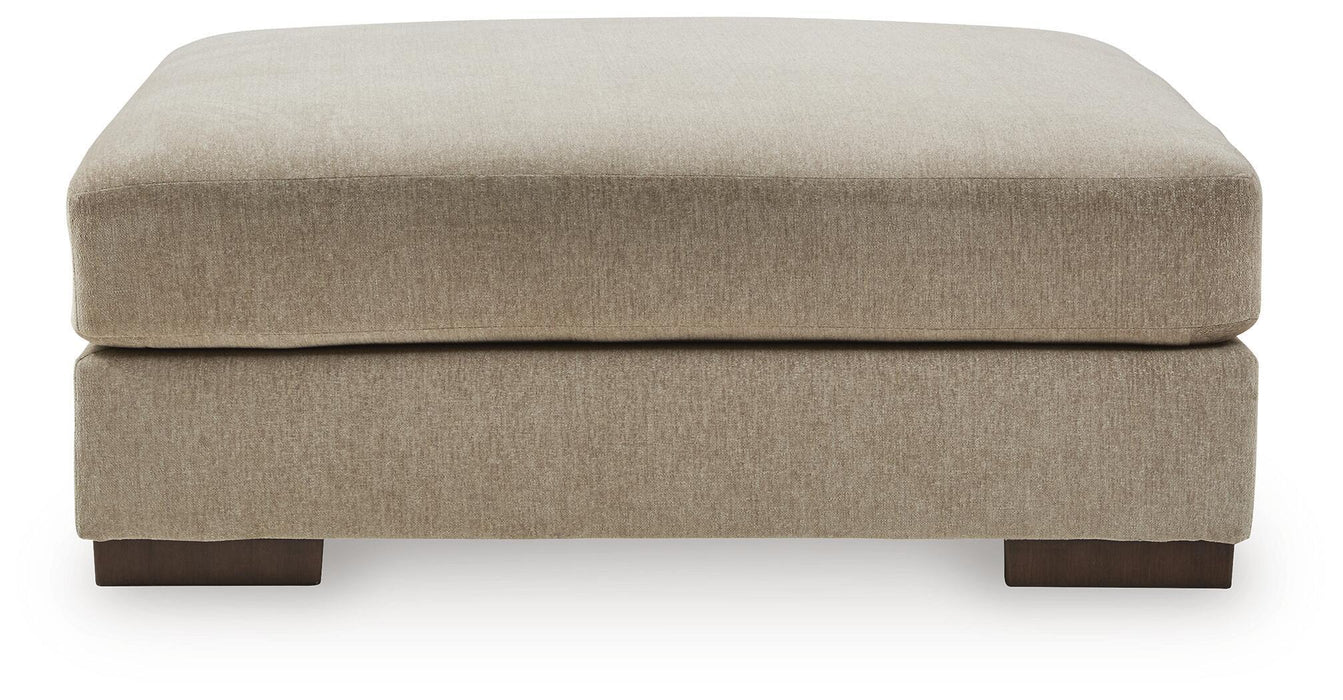 Linenhause - Oversized Accent Ottoman - Dune Benchcraft®