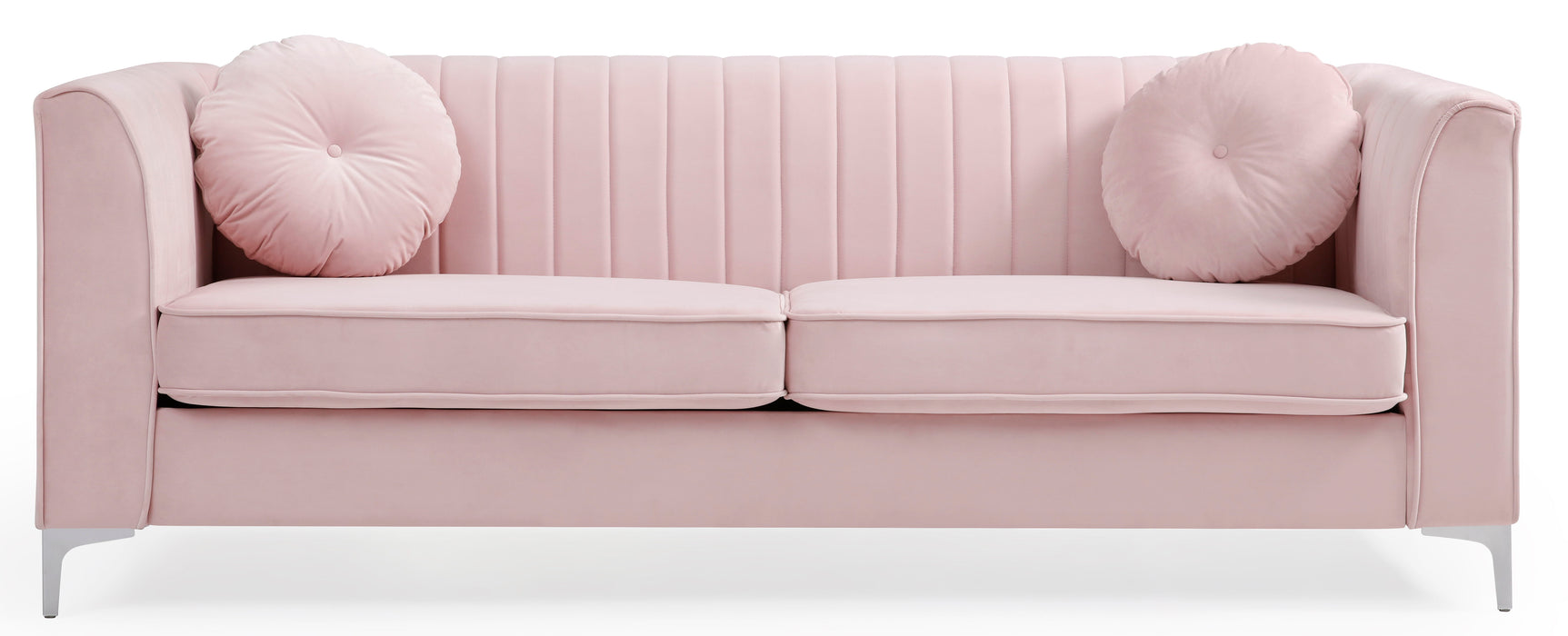 Glory Furniture Delray Sofa (2 Boxes), Pink