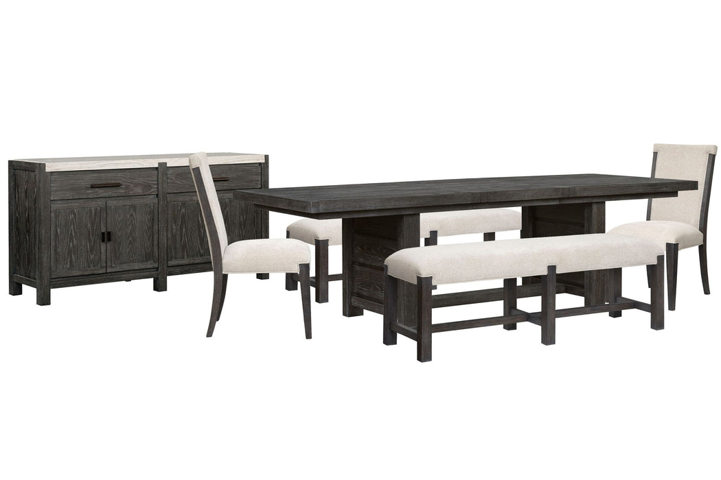 Plum Creek - Trestle Dining Table Set Magnussen Furniture