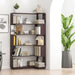 Ox Blood - Red 90Cm L-Shaped Freestanding Corner Bookshelf With Anti Tip Safety, Storage Cabinet For Living Room - Ox Blood Red Home Essentials
