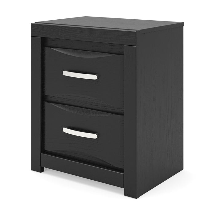 Stabotta - Two Drawer Night Stand - Black Signature Design by Ashley®