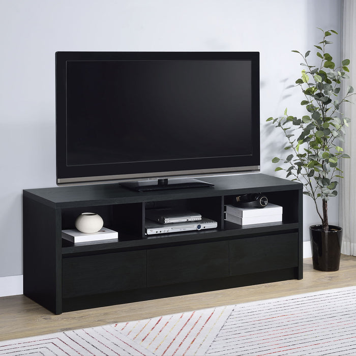 O'Brien - 3 Drawer TV Stand Media Console - Black