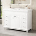 Bathroom Vanity & Sink, 6 Soft Close Drawers & Double Doors - White Noble House