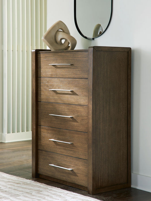Marxmore - Five Drawer Chest - Brown Benchcraft®