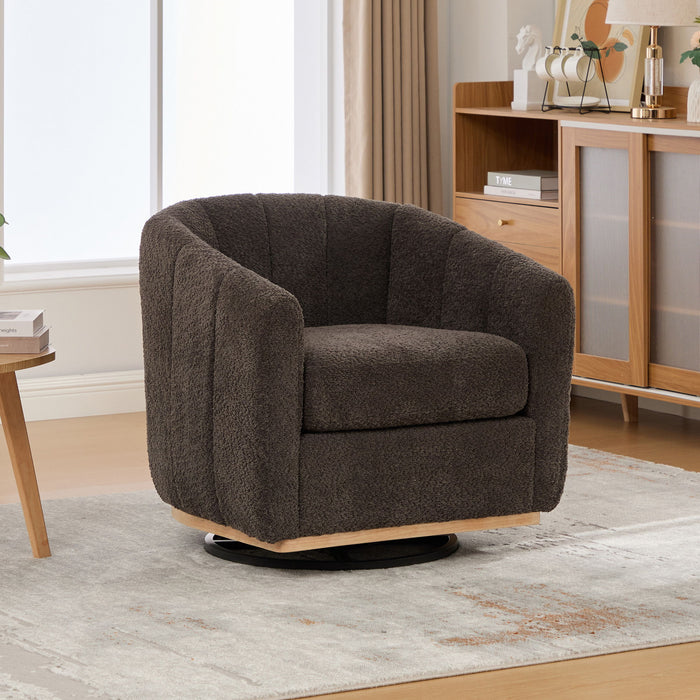 360° Swivel Upholstered Barrel Chair