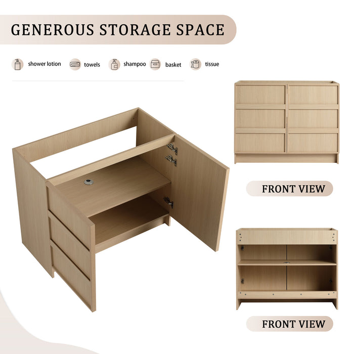 Freestanding Bathroom Vanity With Soft Close Doors Home Essentials