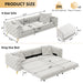 3 In 1 Convertible Sleeper, Deep Seat Pull Out Sofa Bed, Button Tufted Home Essentials