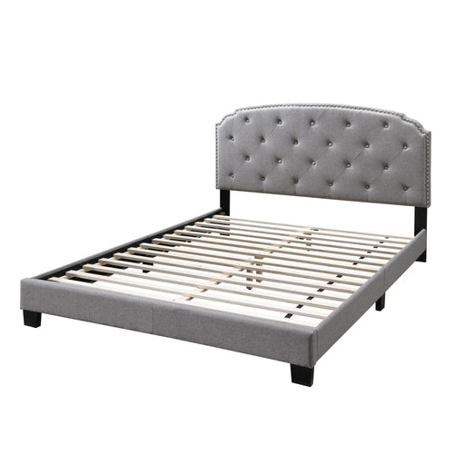 Button Tufted Bed With Nailhead Trim Home Essentials