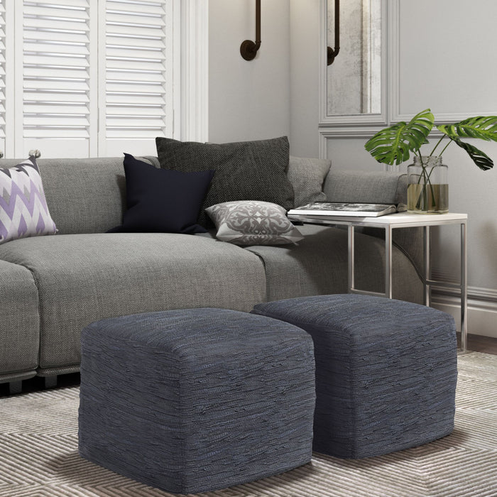 Fredrik - Handcrafted Square Pouf Simpli-Home