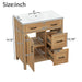 Bathroom Vanity With Sink, 2 Soft Close Drawers, 1 Soft Close Door, Adjustable Shelf Hearth and Haven
