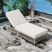 Outdoor Lounge Chair With 5 Position Backrest With Cushion And Wheels Hearth and Haven