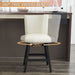 Upholstered Swivel Bar Stools High Back (Set of 2) - Cream White Home Essentials