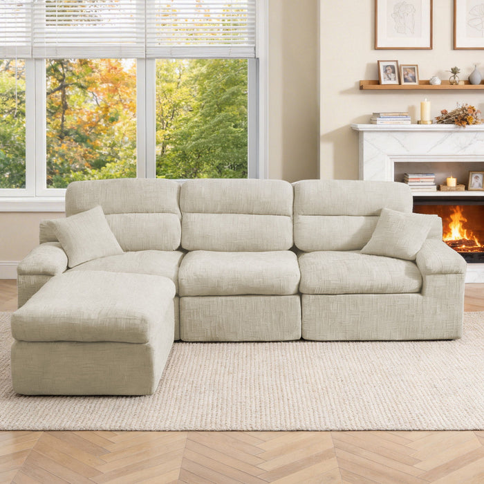Corner Chaise Sofa With High Backrest Home Essentials