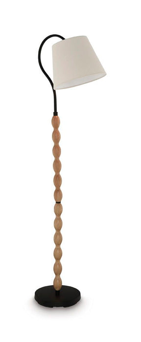 Corinwell - Wood Floor Lamp - Brown / Black Signature Design by Ashley®