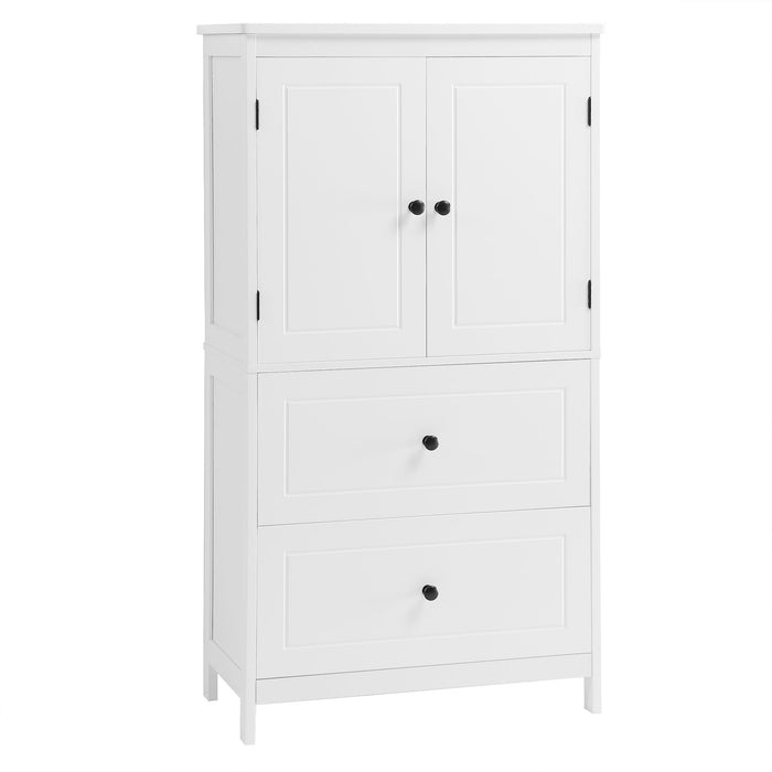 Bathroom Storage Cabinet With 2 Doors And Drawers, Adjustable Shelf Hearth and Haven