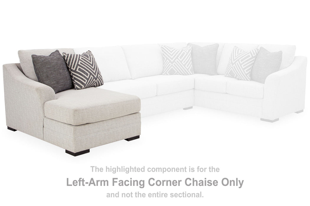 Koralynn - Laf Corner Chaise - Stone Benchcraft®