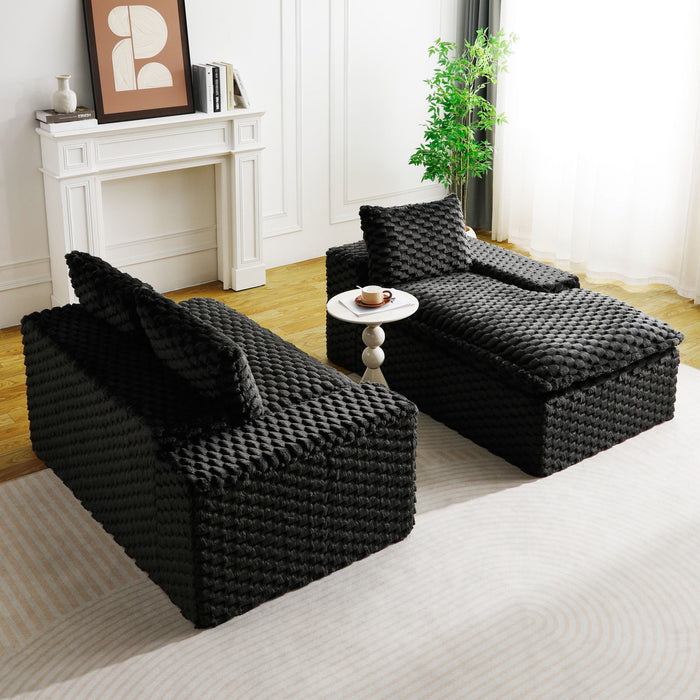 Modular Sofa, Convertible Twin Seat With Chaise Lounge Home Essentials