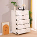 Modern 5 Drawer Dresser With Wheels Home Essentials