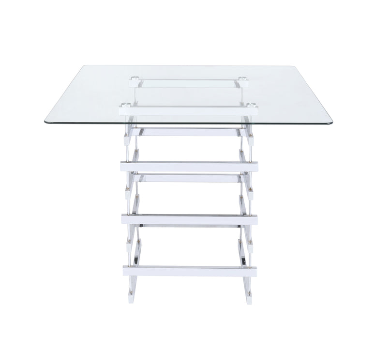 Counter - Height Table Glass - White