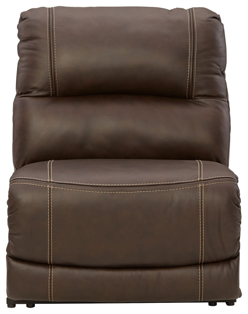 Dunleith - PWR Armless REC w/Adj Headrest - Chocolate Signature Design by Ashley®