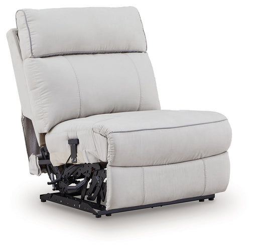 Social Pointe - Power Armless Recliner With Adjustable Headrest - Pearl / Ash Signature Design by Ashley®