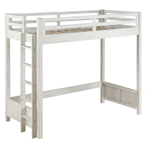 Celerina - Twin Loft Bed - Weathered White ACME